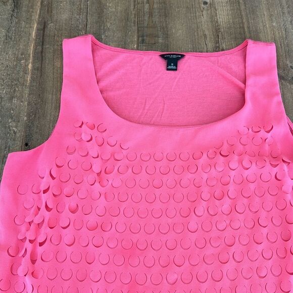 Ann Taylor Pink Tank top, bright, girlcore, feminine, barbie, spring, size small - Picture 2 of 5